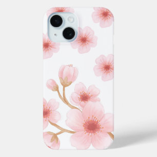 Aquarell-Kirschblüten-Japanisches-Rosa-Blumenmuste Case-Mate iPhone Hülle