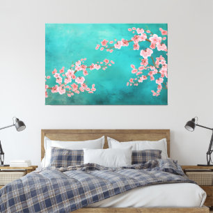 Aquarell-Kirschblüten Leinwanddruck