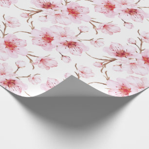 Aquarell-Kirschblüten-Muster Geschenkpapier