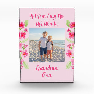 Aquarell-Kirschblüten-NONNA-Foto PERSONALISIEREN Fotoblock