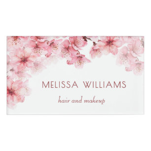 Aquarell Kirschblüten Rosa Floral Namenschild