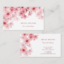 Aquarell-Kirschblüten Rosa Floral