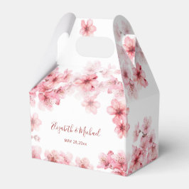 Aquarell-Kirschblüten-Rosa-Weiße-Hochzeit Geschenkschachtel