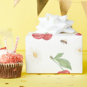 Aquarell-Kirschmuster-Wrap-Papier Geschenkpapier