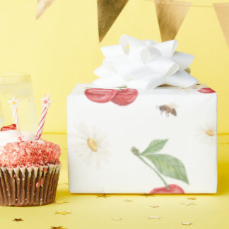 Aquarell-Kirschmuster-Wrap-Papier Geschenkpapier