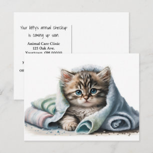 Aquarell Kitten Veterinärklinik Postkarte