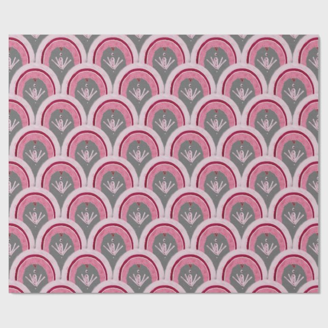 Aquarell-Klassiker Rosa Handgezeichnet Geschenkpapier (Flach)