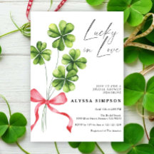 Aquarell-Kleeband-Schleife Lucky in Love Brautpart