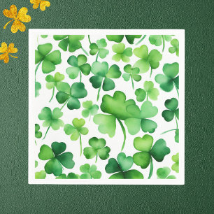 Aquarell-Kleeblatt Serviette