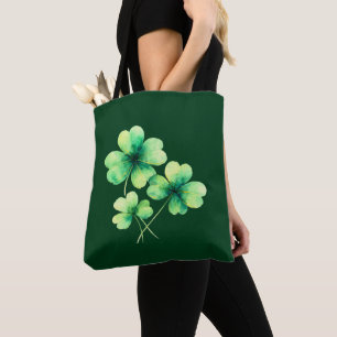 Aquarell-Kleeblatt-St.-Patricks-Tasche