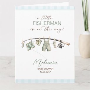 Aquarell Kleiner Fischer Babyparty Karte