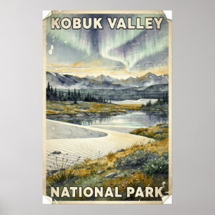 Aquarell Kobuk Valley National Park Retro Poster