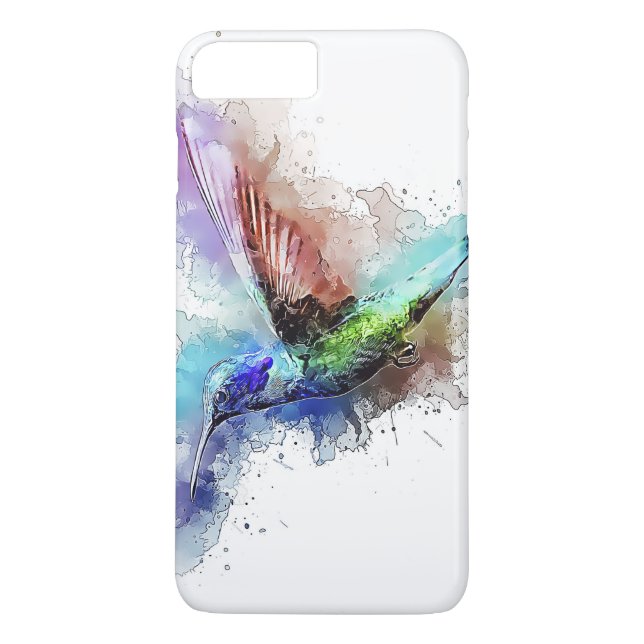 Aquarell-Kolibri Case-Mate iPhone Hülle (Rückseite)