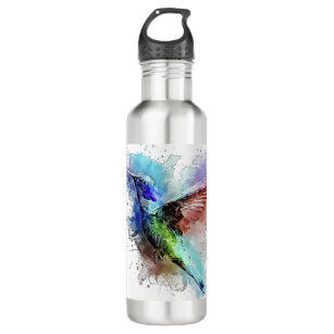 Aquarell-Kolibri Edelstahlflasche