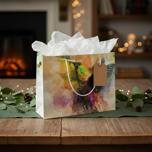 Aquarell Kolibri Große Geschenktüte