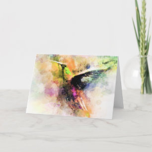 Aquarell Kolibri Karte