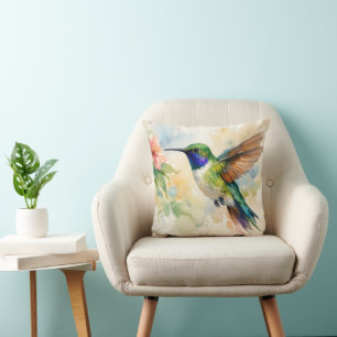 Aquarell Kolibri Kissen