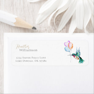 Aquarell Kolibri und Ballons