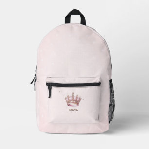 Aquarell Königskrone rosa Punkte  Bedruckter Rucksack
