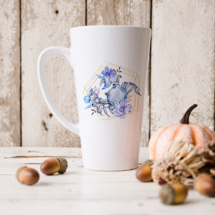 Aquarell Krebs Astrologie Sternzeichen Monogramm Milchtasse
