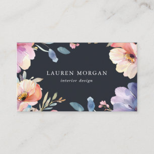 Aquarell Kühn Floral Elegant Visitenkarte
