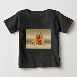 Aquarell-Kunstmalerei eines schwarzen Labradorhund Baby T-shirt