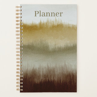 Aquarell-Kunstplaner | 14 x 21,5 cm | Braun Planer