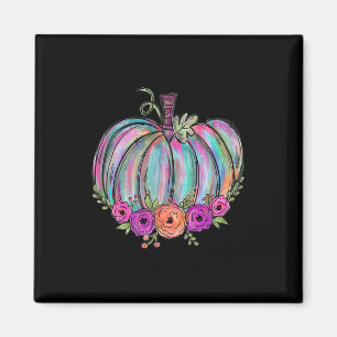 Aquarell-Kürbis-Blumen-Thanksgiving-Halloween M Magnet