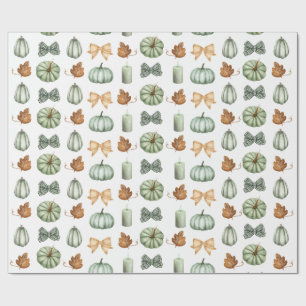 Aquarell-Kürbis-Herbst-Geschenkverpackung  Geschenkpapier