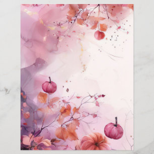 Aquarell-Kürbis-Herbst-Muster-Scrapbook-Papier