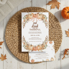 Aquarell-Kürbis-Thanksgiving-Einladung Einladung