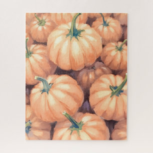 Aquarell-Kürbisse Thanksgiving Halloween Puzzle