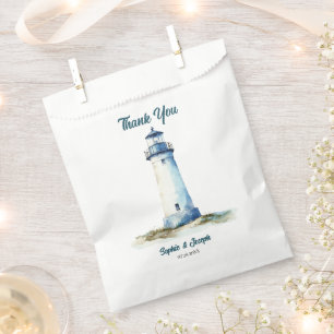 Aquarell-Küsten-Hochzeit in Neuengland Geschenktütchen