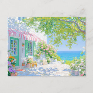 Aquarell-Küstenkunst-Postkarte  Postkarte