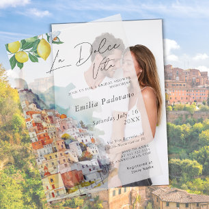 Aquarell La Dolce Vita Italienische Brautparty