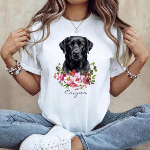 Aquarell-Labrador Retriever in Schwarz T-Shirt