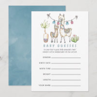 Aquarell-Lama-Themen-Baby-Shower-Ratspiel