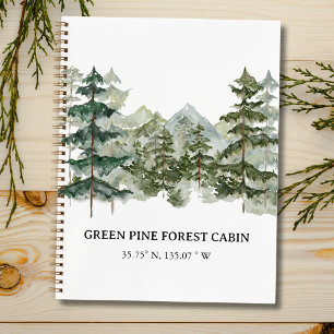 Aquarell Landhaus Ferienhütte Gästebuch Notizbuch