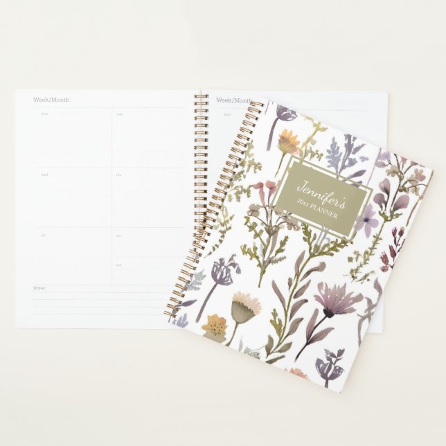 Aquarell-Ländlicher Blumenstil Planer (Anzeige)