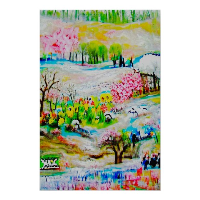 Aquarell-Landschaft 2 Poster (Vorderseite)