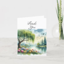 Aquarell-Landschaft-Dankeskarten