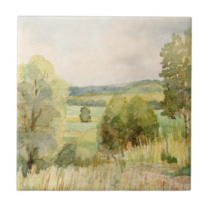 Aquarell-Landschaft Fliese