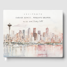 Aquarell-Landschaftshochzeit in Seattle, Washingto