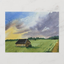 Aquarell-Landschaftsmalerei Postkarte