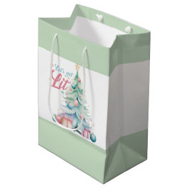 Aquarell Lasse Weihnachtsbaum erhalten Mittlere Geschenktüte