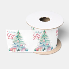 Aquarell Lasse Weihnachtsbaum erhalten Satinband