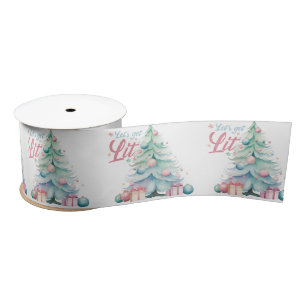 Aquarell Lasse Weihnachtsbaum erhalten Satinband