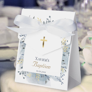 Aquarell-Laub Taufzeremonie Geschenkschachtel