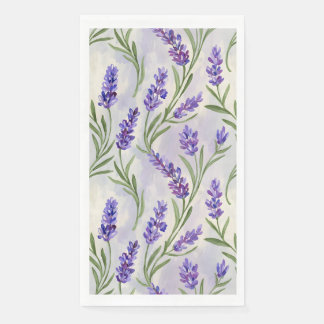 Aquarell-Lavendel-Blumen nahtloses Muster Serviette