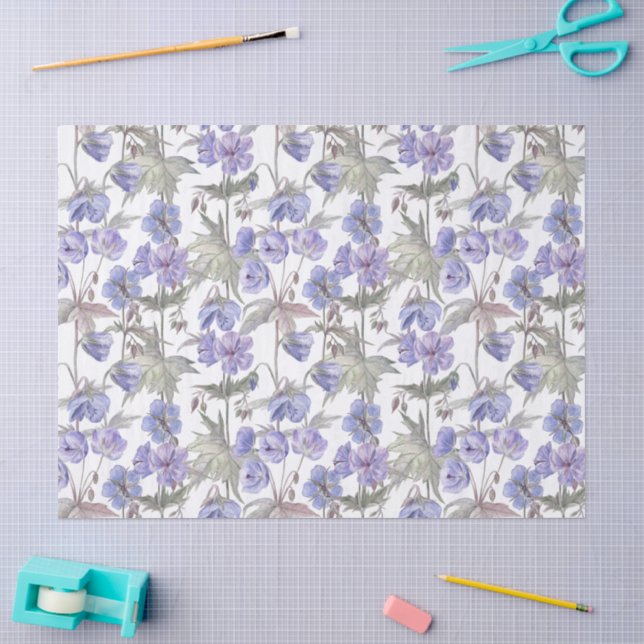 Aquarell-Lavendel-Blumen  Seidenpapier (Basteln)